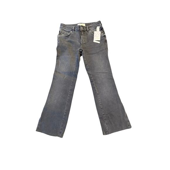 Free People Women's Ankle Cropped Jeans Black Size W 24 R - Picture 1 of 9